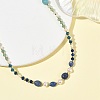 Mixed Gemstone & Natural Freshwater Pearl Beaded Necklaces NJEW-JN06468-03-1