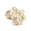 Brass Micro Pave Cubic Zirconia Pendants LS-KK-K276-05G-2