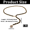 1Pc Alloy PU Leather Braided Waist Chains for Woman AJEW-CL0005-49A-2