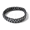 Non-magnetic Synthetic Hematite Stretch Bracelets for Men Women BJEW-G783-02-4