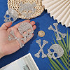 6 Sets Skull & Bone Hotfix Rhinestone FIND-PH0038-54-3