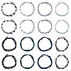 32Pcs 8 Styles Polyester & Spandex Cord Braided Bead Bracelets BJEW-TAC0064-3