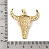 Brass Micro Pave Clear Cubic Zirconia Pendants KK-H267-060D-G-3