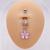 316L Surgical Stainless Steel Crystal Rhinestone Dangle Belly Rings WG83815-05-1