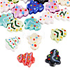 22Pcs 11 Colors Handmade Porcelain Beads PORC-TA0001-34-3