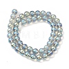 Transparent Electroplate Glass Beads Strands GLAA-T032-T8mm-C04-2