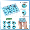 100Pcs Synthetic Turquoise European Beads TURQ-PA0001-04B-2