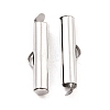 Non-Tarnish 304 Stainless Steel Slide On End Clasp Tubes STAS-C044-08B-P-1