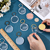 8Pcs 4 Styles Commemorative Coin Acrylic Photo Frame Keychains KEYC-FG0001-30-3