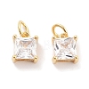 Brass Glass Pendants X-KK-P271-22G-1