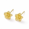 Brass Flower Stud Earrings for Women KK-A172-18G-2