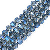 Transparent Electroplate Glass Beads Strands EGLA-N006-038B-1