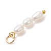 3Pcs 3 Styles Natural Cultured Freshwater Pearl Beaded Pendants PALLOY-JF05093-5