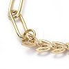 Brass Paperclip Chain/Cobs Chain Necklaces X-NJEW-JN02781-02-3