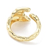 Brass Open Cuff Rings for Women RJEW-D016-03G-3