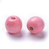 Dyed Natural Wood Beads WOOD-Q006-10mm-07-LF-1