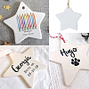 12Pcs Porcelain Heat Transfer Sublimation Blank Pendant Decorations AJEW-SP0002-19B-5