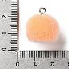Fruit Theme Flocking Opaque Resin Pendants LS-RESI-D017-04A-P-3