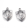 Tibetan Style Alloy Pendants X-TIBEP-Q062-14AS-RS-1