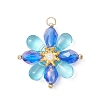 Glass Beaded Pendants PALLOY-MZ01186-2
