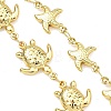 Turtle & Starfish 304 Stainless Steel Bracelets Making AJEW-JB01604-4