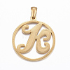 Ion Plating(IP) 304 Stainless Steel Pendants STAS-K162-053G-1