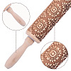 Flower Print Wood Rolling Pin AJEW-WH0314-689A-1-3