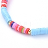 Handmade Polymer Clay Heishi Bead Stretch Bracelets BJEW-JB05078-05-4