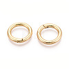 Brass Spring Gate Rings KK-T078-20G-04-2