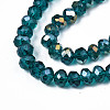 Electroplate Glass Beads Strands X-EGLA-A034-T6mm-B25-3