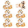6Pcs Zinc Alloy & Rhinestone Cufflinks BUTT-ME0001-40-1