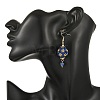 Glass & Dyed Natural Malaysia Jade & Lapis Lazuli Dangle Earrings EJEW-MZ00814-03-2