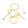 Brass Leverback Earring Findings EJEW-TAC00035-3