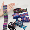 12 Yards 6 Patterns Ethnic Style Double-Sided Polyester Ribbon OCOR-FH0001-16-3