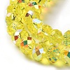 AB Color Plated Transparent Electroplate Beads Strands EGLA-H104-06C-3