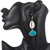 Natural Mixed Cowrie Shell Dangle Earrings EJEW-JE07223-2