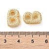 Rack Plating Brass Micro Pave Cubic Zirconia Slide Charms KK-C084-34G-B-3