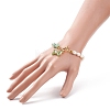 Glass Butterfly Charm Bracelet with Clear Cubic Zirconia BJEW-JB08640-05-3