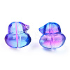 Transparent Spray Painted Glass Beads GLAA-N035-023-G01-2