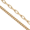 304 Stainless Steel Paperclip Chain Curb Chain Slider Necklace Making AJEW-JB01528-3