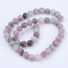 Natural Lepidolite/Purple Mica Stone Beads Strands G-Q462-4mm-29-2