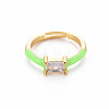 Brass Enamel Cuff Rings RJEW-T016-23J-NF-1