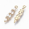 Brass Micro Pave Cubic Zirconia Pendants KK-S359-045-RS-2