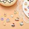 45Pcs 9 Styles Alloy Enamel Pendants ENAM-CJ0003-96-5