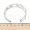 Oval 304 Stainless Steel Cuff Bangles for Women BJEW-B150-06GP-5
