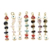 Ocean Natural & Synthetic Mixed Gemstone Chip Pendants GG-CBA3401-02G-1