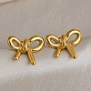 Women's 304 Stainless Steel Stud Earrings EJEW-P345-01G-1