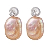 Natural Pearl Ear Studs EJEW-P286-27P-1