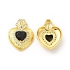 Rack Plating Brass & Rhinestone Pendants KK-H438-07G-04-2