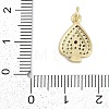 Brass Micro Pave Clear Cubic Zirconia Pendants KK-G522-53G-02-3